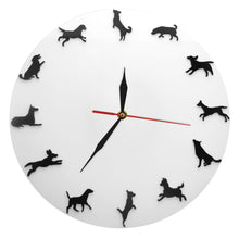 Load image into Gallery viewer, Dogs Silhouette Clock