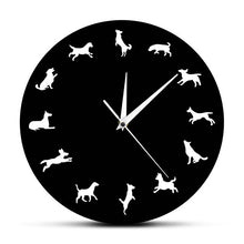 Load image into Gallery viewer, Dogs Silhouette Clock