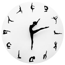 Load image into Gallery viewer, Yoga Postures Clock